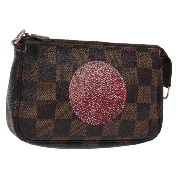 LOUIS VUITTON Damier Ebene T&B Mini Pochette Accessoires N58011 LV Auth bs28124 - Picture 1 of 15